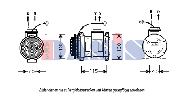 Compresseur, climatisation AKS DASIS 851001N