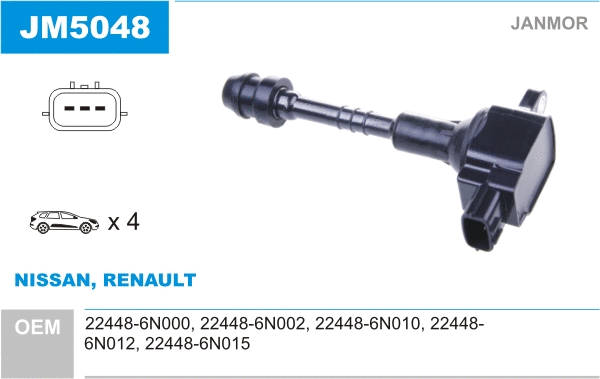 Bobine d'allumage JANMOR JM5048