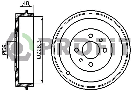 Tambour de frein PROFIT 5020-0017