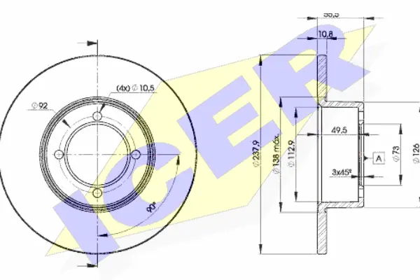 Disque de frein ICER 78BD7739-2