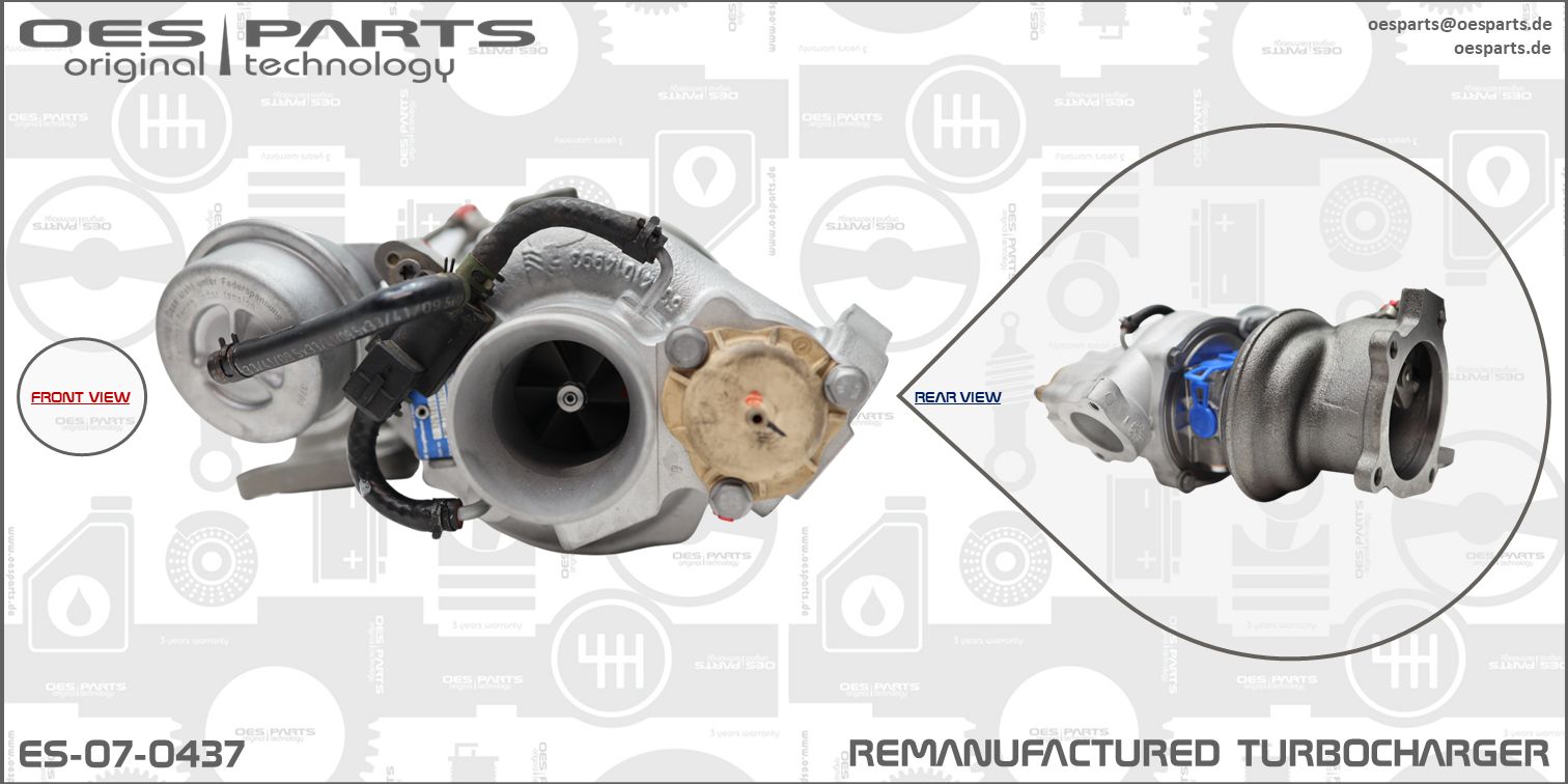 Turbocompresseur, suralimentation OES PARTS ES-07-0437
