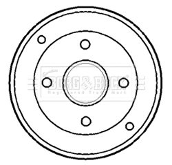 Tambour de frein BORG & BECK BBR7134