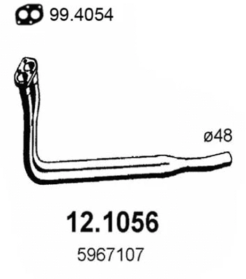 Tuyau d'échappement ASSO 12.1056