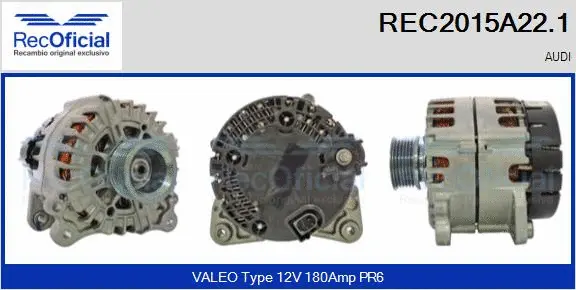 Alternateur RECOFICIAL REC2015A22.1