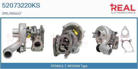 Turbocompresseur, suralimentation REAL 52073220KS