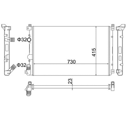 Radiateur, refroidissement du moteur HART 605 896