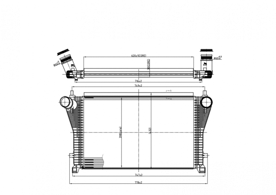 Refroidisseur d'air de suralimentation HART 618 598