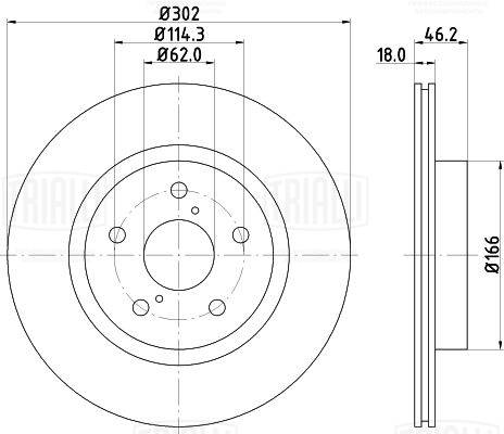 Disque de frein TRIALLI DF 051305