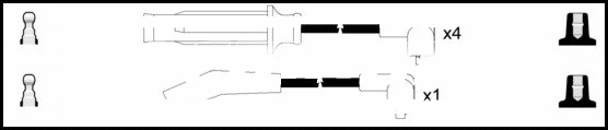 Kit de câbles d'allumage LEMARK HOES663