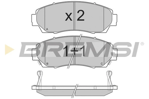 Kit de plaquettes de frein, frein à disque BREMSI BP3258