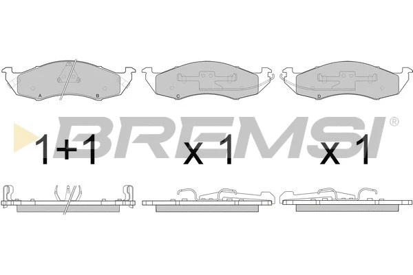 Kit de plaquettes de frein, frein à disque BREMSI BP2791