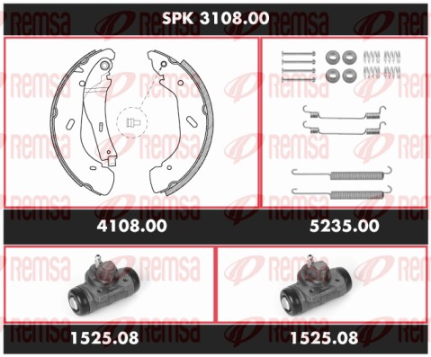 Kit de freins, freins à tambours REMSA SPK 3108.00