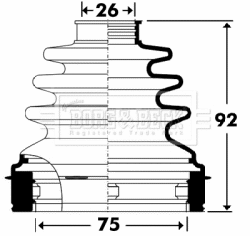 Jeu de joints-soufflets, arbre de commande BORG & BECK BCB2906