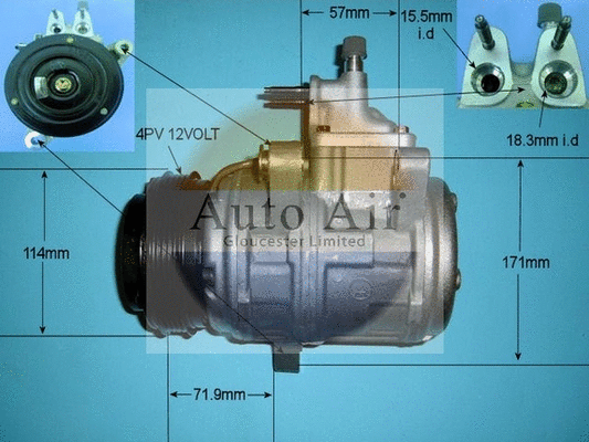 Compresseur, climatisation AUTO AIR GLOUCESTER 14-8161R