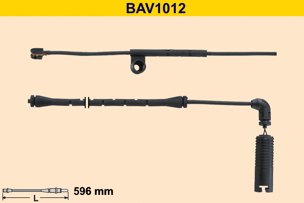 Contact d'avertissement, usure des plaquettes de frein BARUM BAV1012