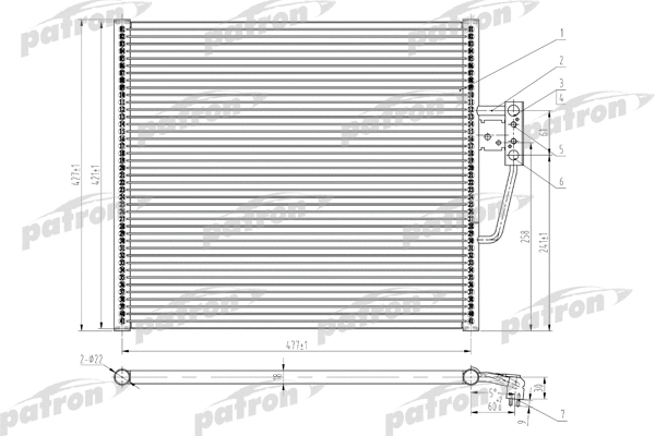Condenseur, climatisation PATRON PRS1124