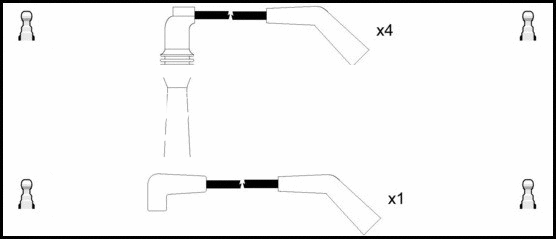 Kit de câbles d'allumage LEMARK HOES160