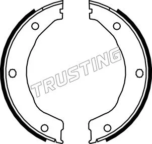 Jeu de mâchoires de frein, frein de stationnement TRUSTING 040.158