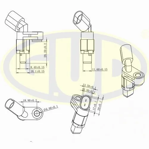 Capteur, vitesse de roue G.U.D. GABS01024