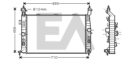 Radiateur, refroidissement du moteur EACLIMA 31R54115