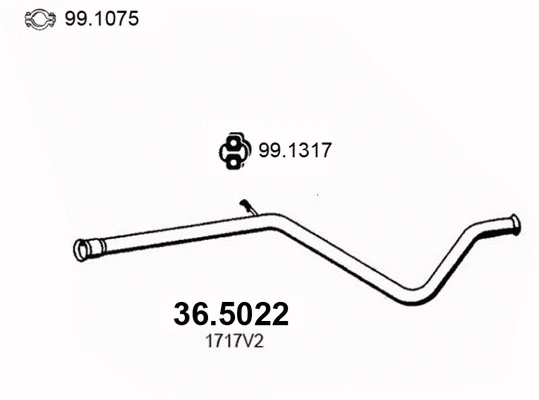 Tuyau d'échappement ASSO 36.5022