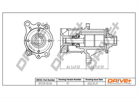 Pompe à eau, refroidissement du moteur Dr!ve+ DP2310.10.034