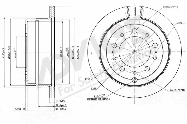 Disque de frein ADVICS-SEA A6R173