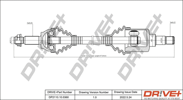 Arbre de transmission Dr!ve+ DP2110.10.0360