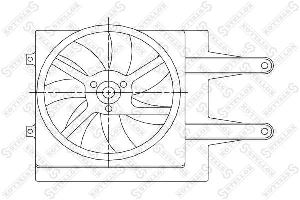 Ventilateur, refroidissement du moteur STELLOX 29-99258-SX
