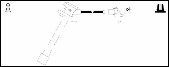 Kit de câbles d'allumage LEMARK HOES481