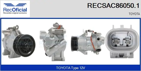 Compresseur, climatisation RECOFICIAL RECSAC86050.1