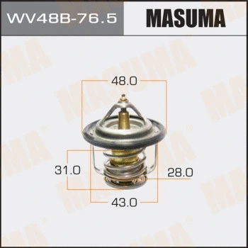 Thermostat, liquide de refroidissement MASUMA WV48B-76.5