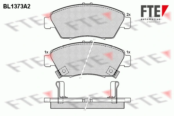 Kit de plaquettes de frein, frein à disque FTE 9010150