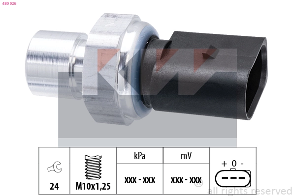 Pressostat, climatisation KW 480 026