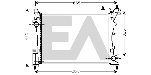 Radiateur, refroidissement du moteur EACLIMA 31R54133
