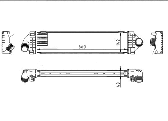 Refroidisseur d'air de suralimentation HART 612 554