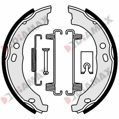Jeu de mâchoires de frein, frein de stationnement DIAMAX N01153