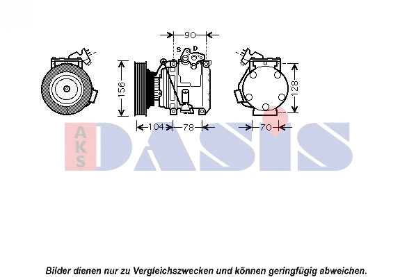 Compresseur, climatisation AKS DASIS 850447N