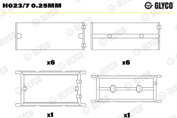 Jeu de coussinets de vilebrequin WILMINK GROUP WG1186005