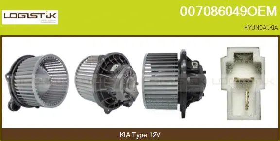 Pulseur d'air habitacle LGK 007086049OEM