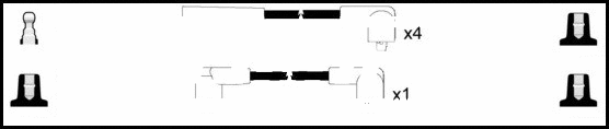 Kit de câbles d'allumage LEMARK HOES609
