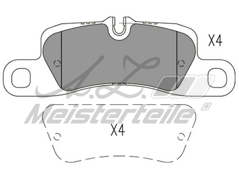 Kit de plaquettes de frein, frein à disque A.Z. Meisterteile AZMT-44-022-2049