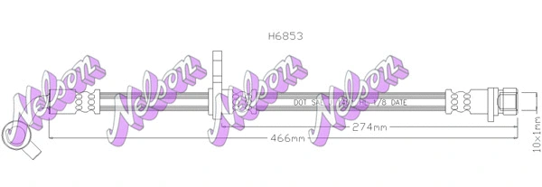 Flexible de frein KAWE H6853