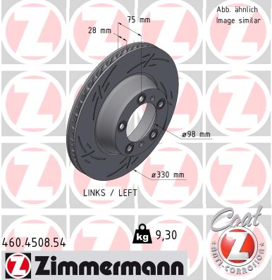Disque de frein ZIMMERMANN 460.4508.54