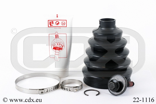 Jeu de joints-soufflets, arbre de commande CDX 22-1116
