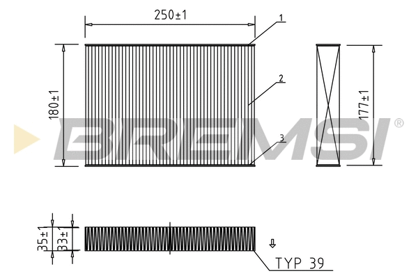 Filtre, air de l'habitacle BREMSI FC0457