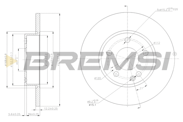 Disque de frein BREMSI CD7219S