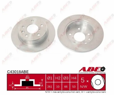 Disque de frein ABE C43018ABE