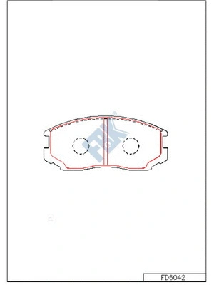 Kit de plaquettes de frein, frein à disque FBK FD6042