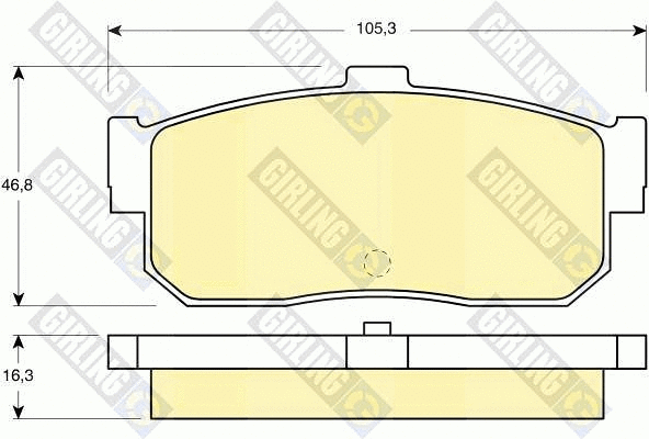 Kit de plaquettes de frein, frein à disque GIRLING 6111729